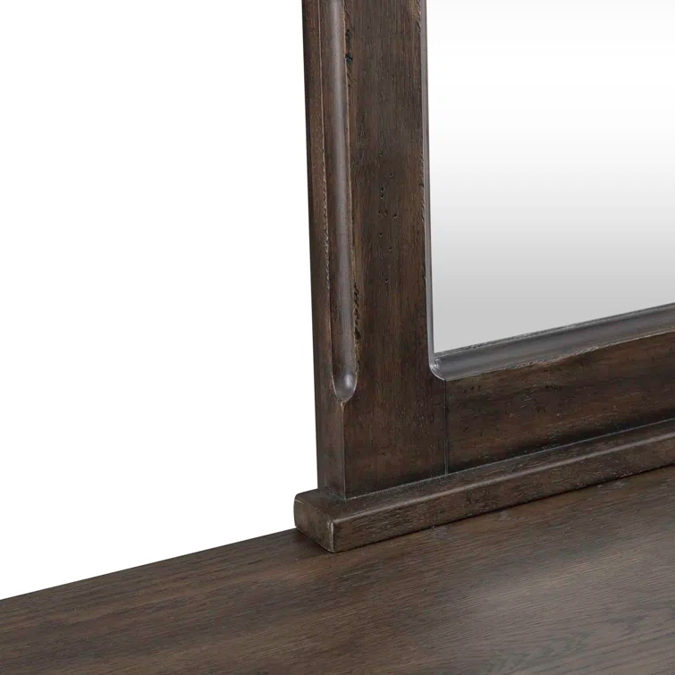Deriah Upholstered Bed, Dresser & Mirror, Chest Set