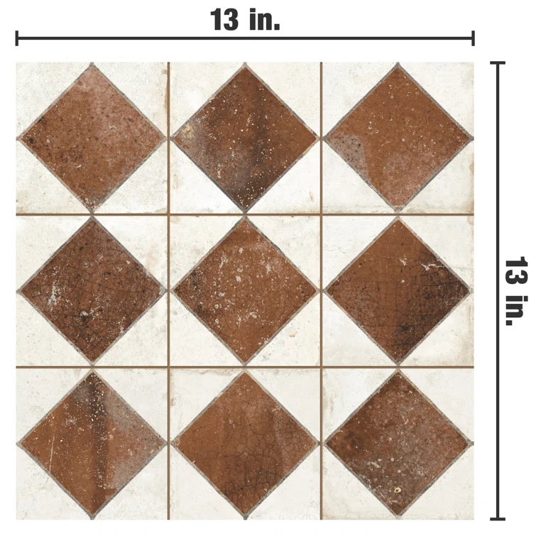 Kings Arles 13 In. X 13 In. Ceramic Floor And Wall Tile