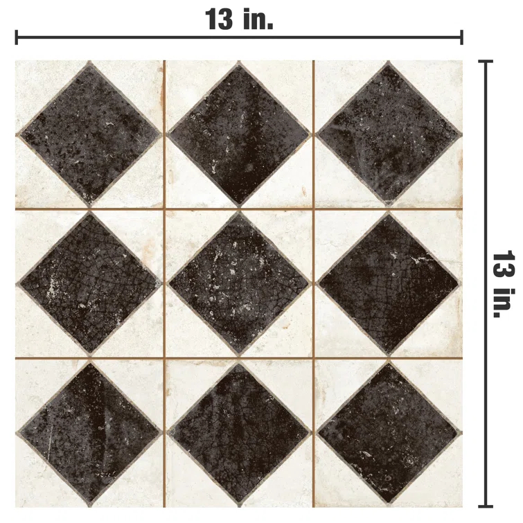 Kings Arles 13 In. X 13 In. Ceramic Floor And Wall Tile
