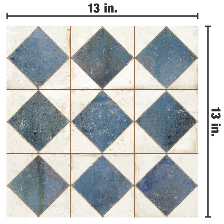 Kings Arles 13 In. X 13 In. Ceramic Floor And Wall Tile
