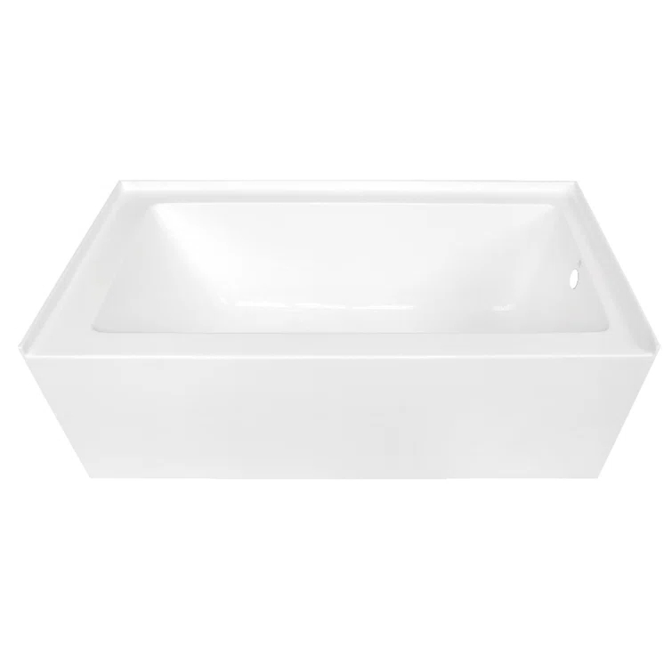 Kingston Brass Aqua Eden 60-Inch Acrylic Rectangular 3-Wall Alcove Tub