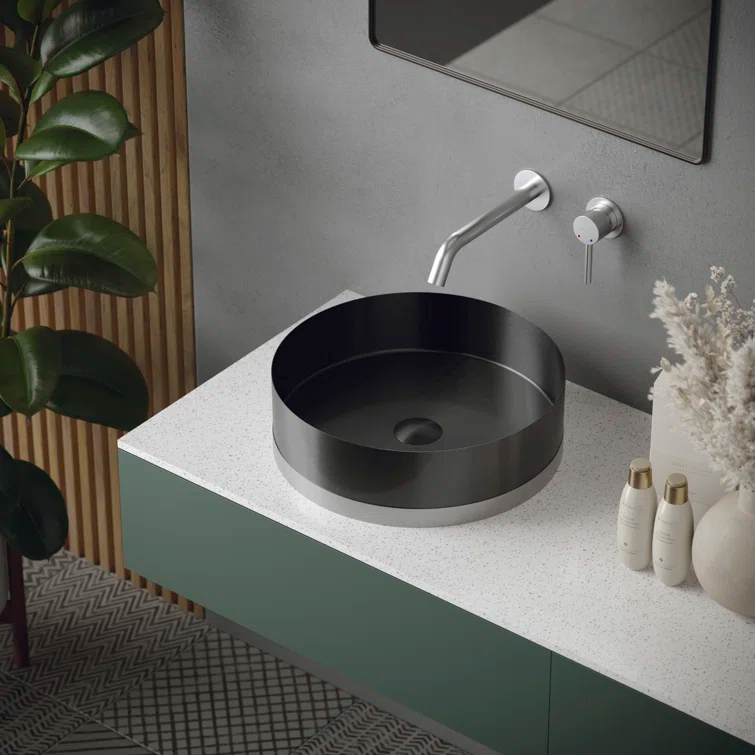 Karran Grantham KBF610 Single Handle Wall-Mount Bathroom Faucet in Gold