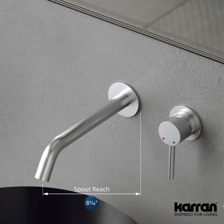 Karran Grantham KBF610 Single Handle Wall-Mount Bathroom Faucet in Gold