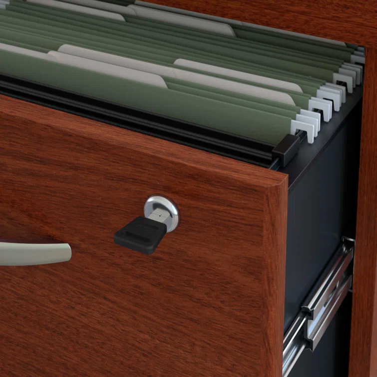 Series C Bow Front Desk with (2) 3 Drawer Mobile Pedestals