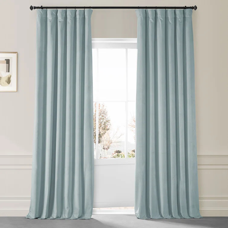Loria Plush Velvet 100% Blackout Curtains For Bedroom, Living Room - Single Panel