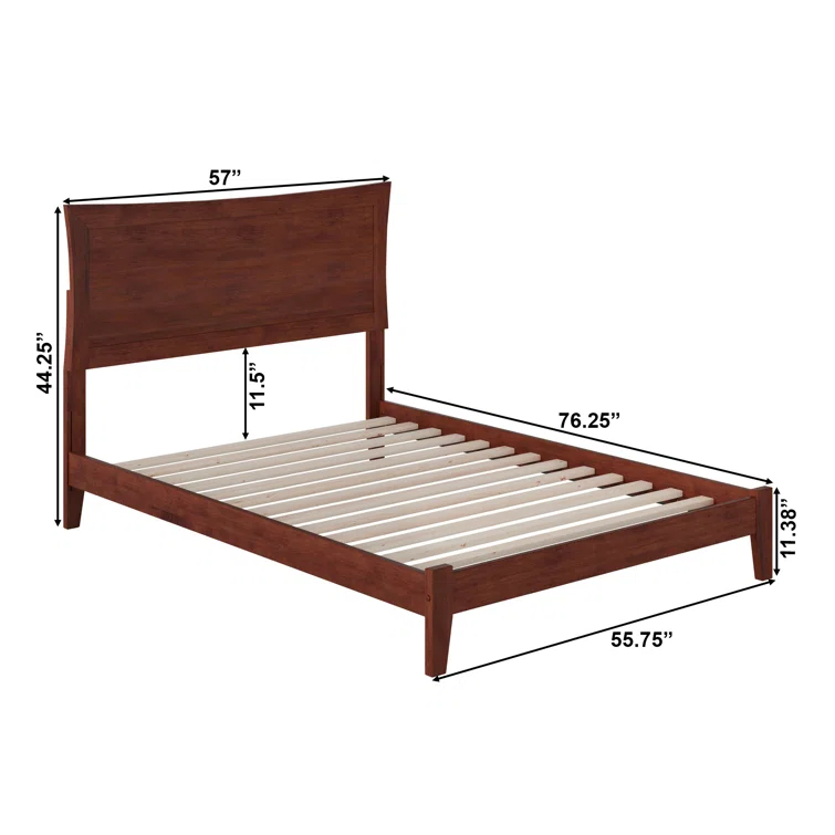 Metro Low Profile Solid Wood Platform Bed