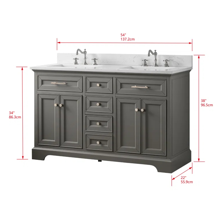 Thompson 54" Double Bathroom Vanity Set