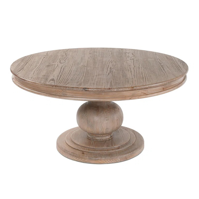 Rustic Taupe 60" Reclaimed Pine Round Dining Table