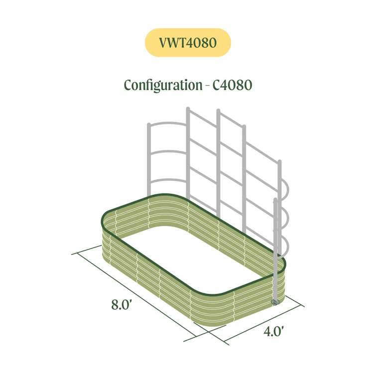 Add Ons 71'' H Metal Lattice Panel Trellis