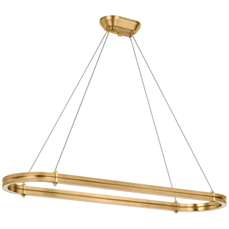 Paxton Natural Brass 54" LED Linear Chandelier