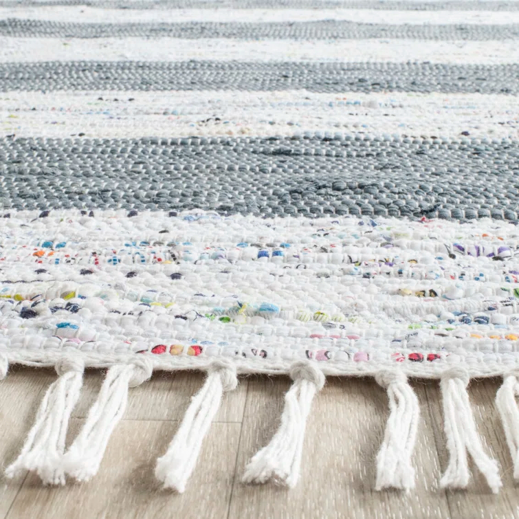Yokum Hand Woven Cotton Striped Rug
