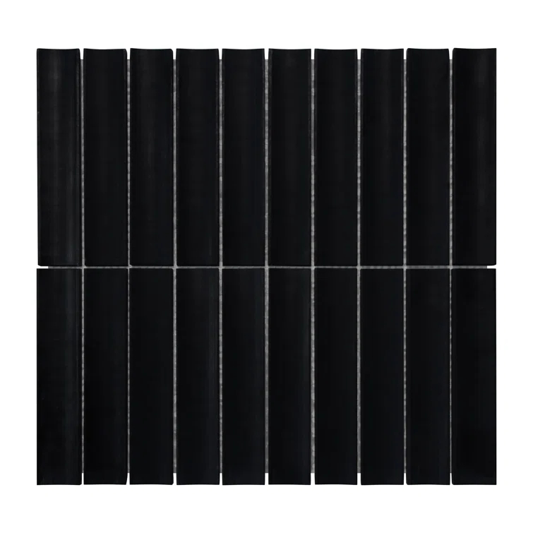 12.52" x 11.89" Honed Flucted Natural Marble Mosaic Tile