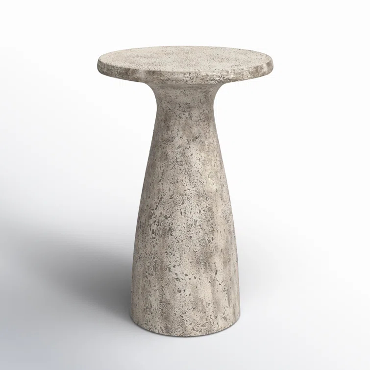 Collins Light Gray Concrete Outdoor Accent Table