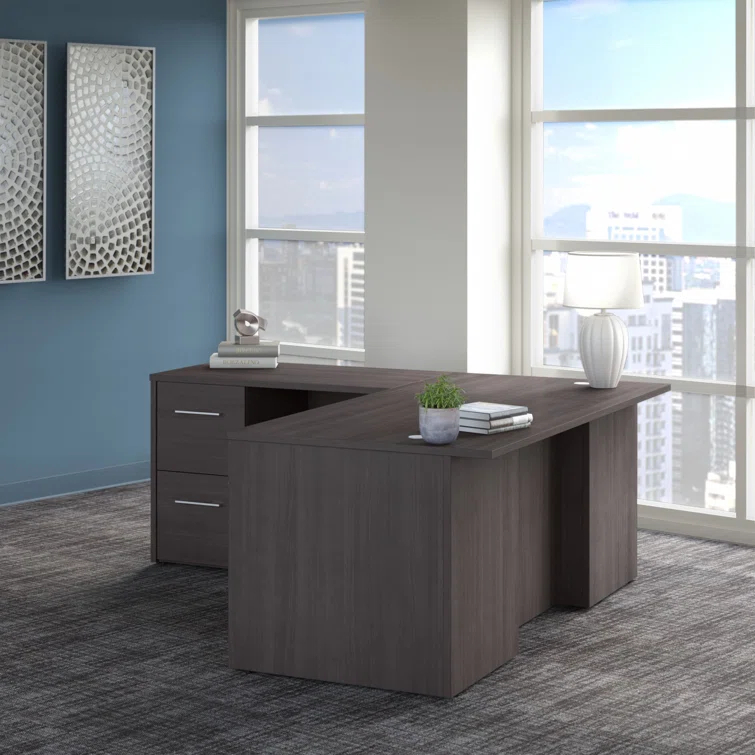 Office 500 72W L Shaped Executive Desk with Drawers