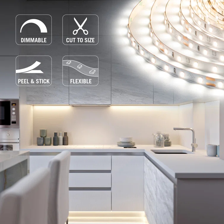 Armacost Lighting 155260 RibbonFlex Pro, 24V, 4000K, 60LEDs/M, IP20, 20M Undercabinet Strip Light