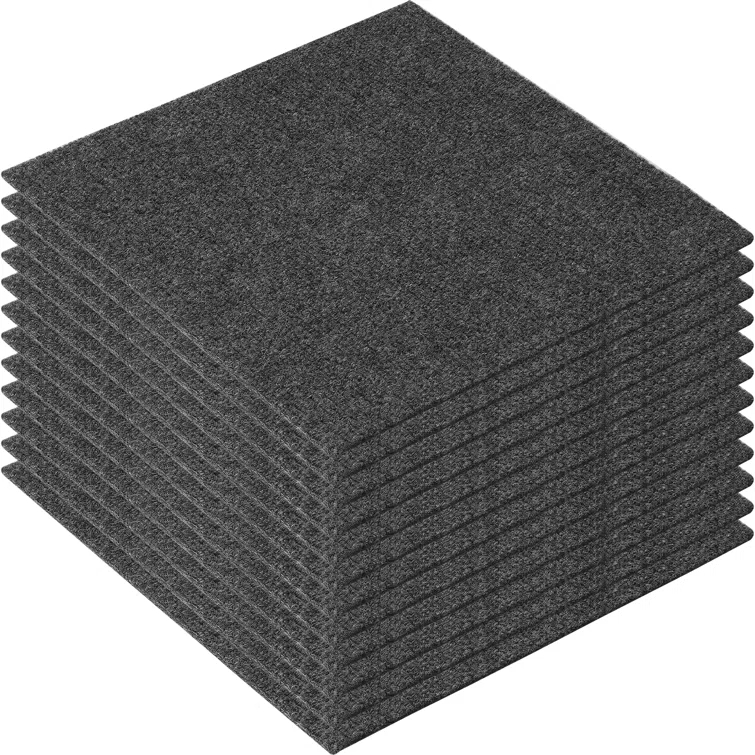 12'' W x 12'' L Level Cut And Loop Polyester Carpet Tile