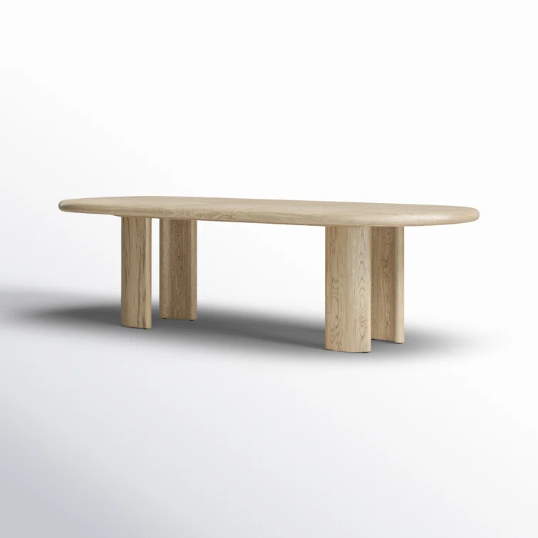 Jaylen Oval Extendable Light Brown Oak Dining Table