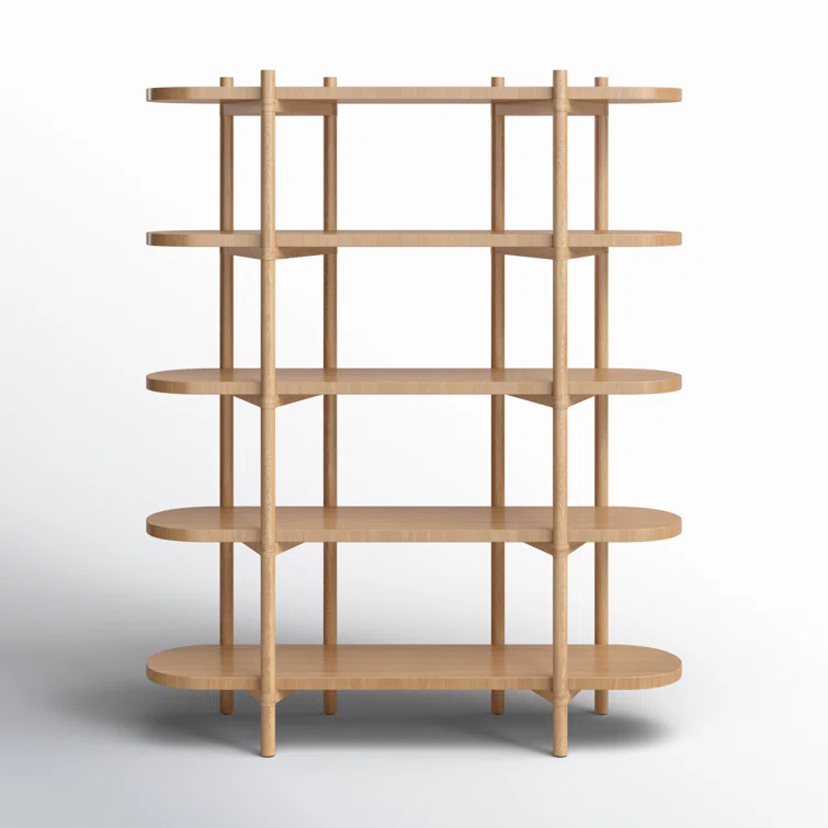 Universal Furniture Modern Nomad Etagere in Tan Tech Oak Wood