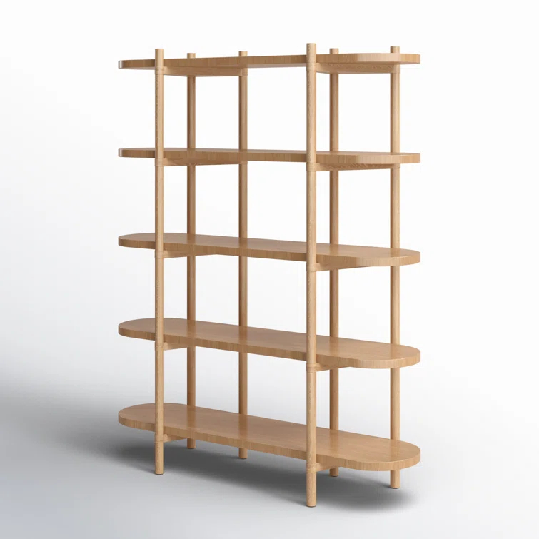 Universal Furniture Modern Nomad Etagere in Tan Tech Oak Wood