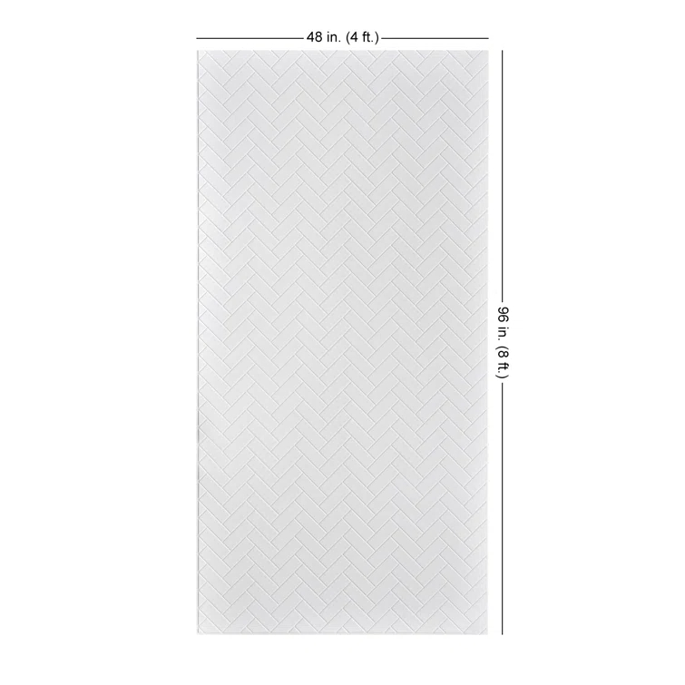 Herringbone MirroFlex 4ft. x 8ft. Glue Up PVC 3D Wall Panels 96 sq.ft.