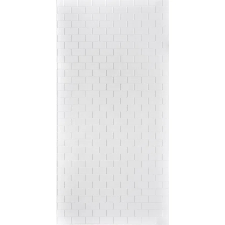 Subway Tile MirroFlex 4ft. x 8ft. Glue Up PVC 3D Wall Panels 96 sq.ft.