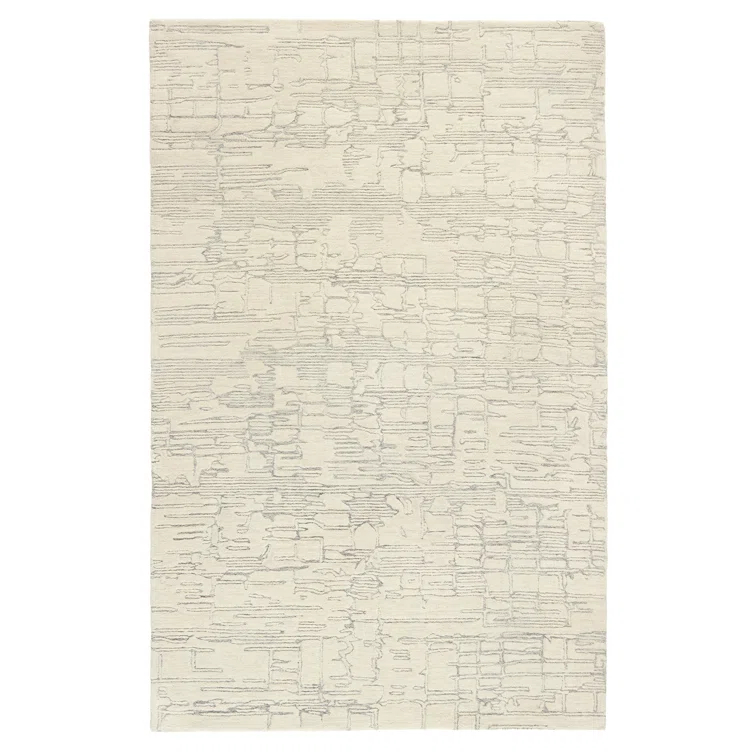 Town & Country Luxe Remin Abstract Line Art Handcrafted Area Rug Beige/Blue