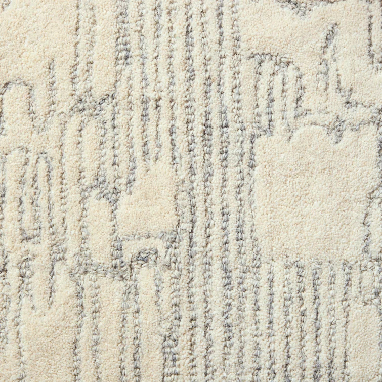 Town & Country Luxe Remin Abstract Line Art Handcrafted Area Rug Beige/Blue