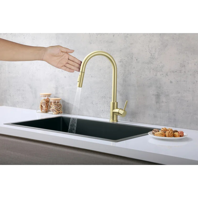 Elegant Lighting Luca Pull Down Spray Touch Kitchen Faucet
