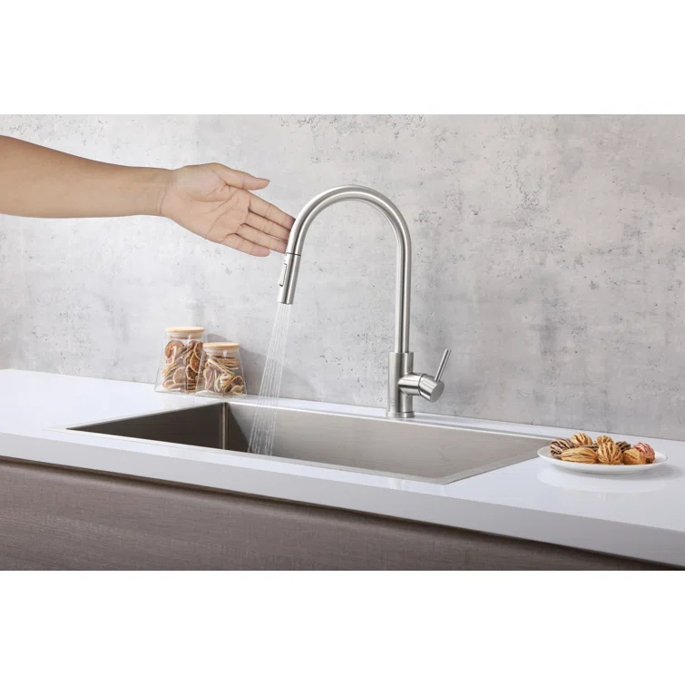 Elegant Lighting Luca Pull Down Spray Touch Kitchen Faucet