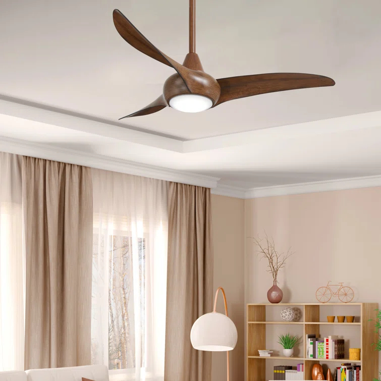 44" 3 - Blade LED Propeller Ceiling Fan with Remote Control and Light Kit Included
