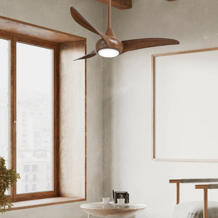 44" 3 - Blade LED Propeller Ceiling Fan with Remote Control and Light Kit Included