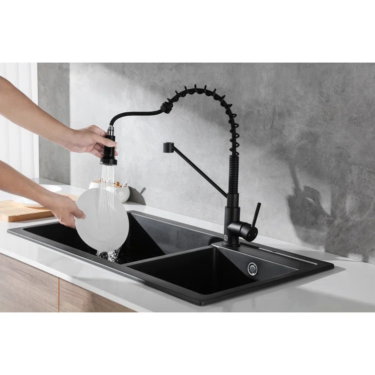 Elegant Lighting Yara Pull Down Spray Kitchen Faucet