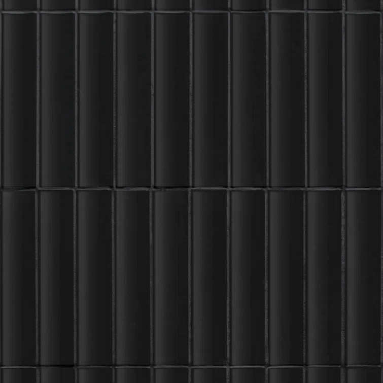 12.52" x 11.89" Honed Flucted Natural Marble Mosaic Tile