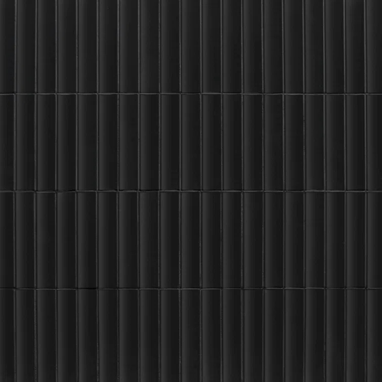 12.52" x 11.89" Honed Flucted Natural Marble Mosaic Tile
