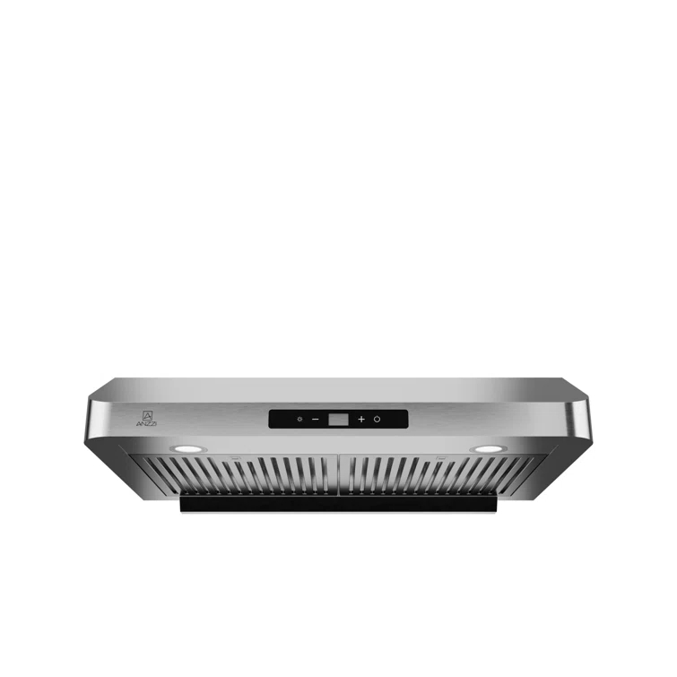 30" Stainless Steel Under Cabinet Range Hood With Washable Baffle Filter And LED Lights For Ducted Kitchen Over Stove Vent