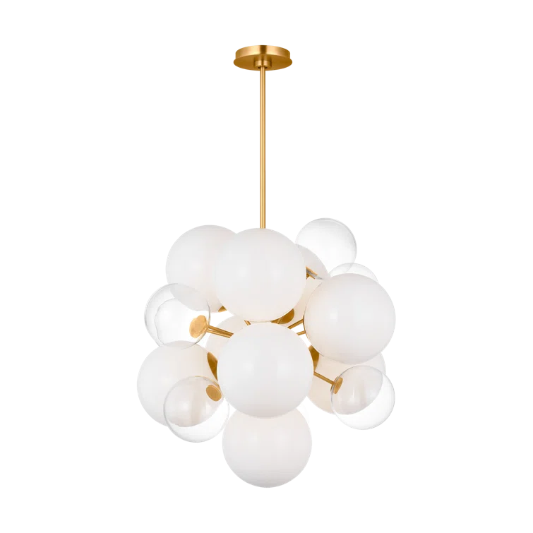 kate spade new york Aria 9 - Light Steel Dimmable Sputnik Modern Linear Chandelier