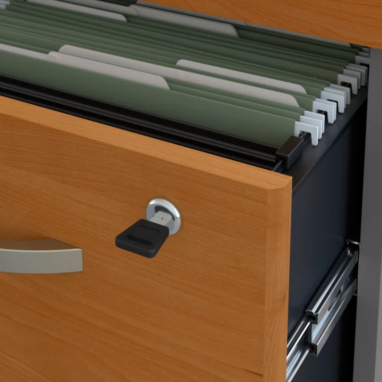 Series C Bow Front Desk with (2) 3 Drawer Mobile Pedestals