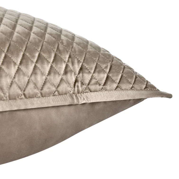 Natural Euro Satin Quilted Pillow Sham