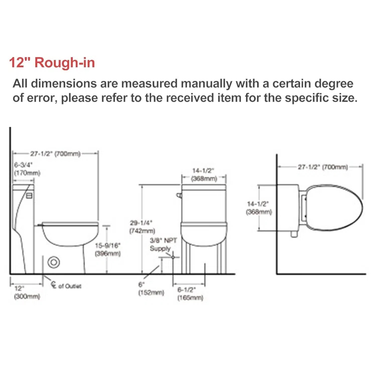 BRABOL GPF Elongated Corner Toilet