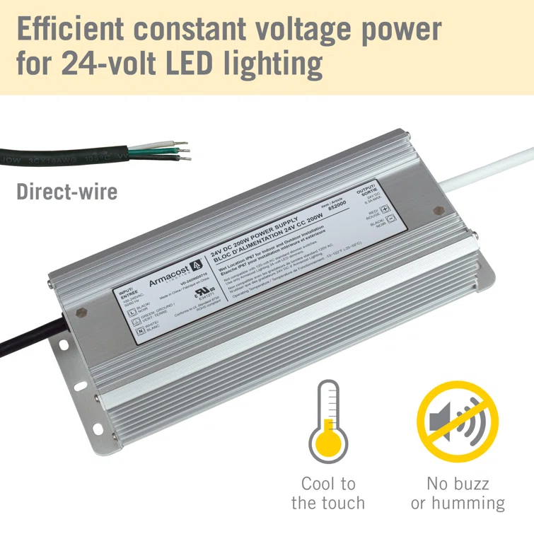 Standard Indoor/Outdoor LED Driver 24V DC, 200W Electronic Transformer