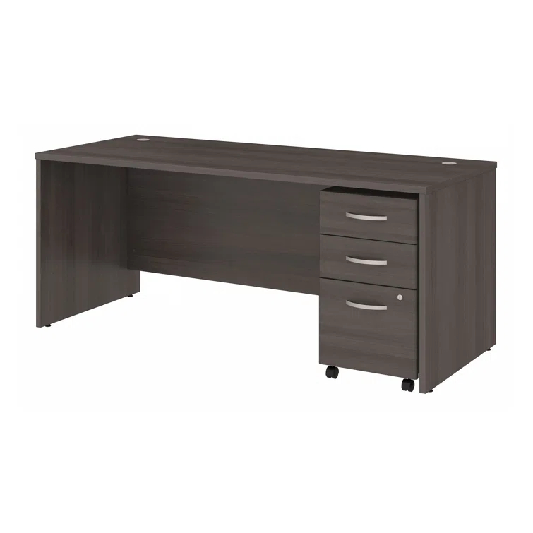 Studio C Executive Office Desk with Mobile File Cabinet