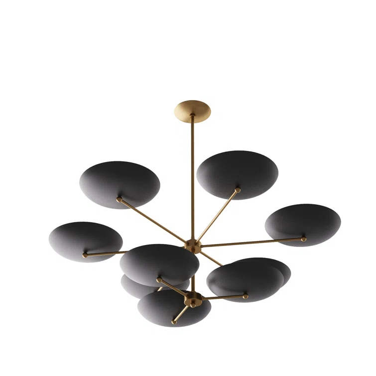 Griffith Bronze and Brass Two Tiered Outdoor Chandelier