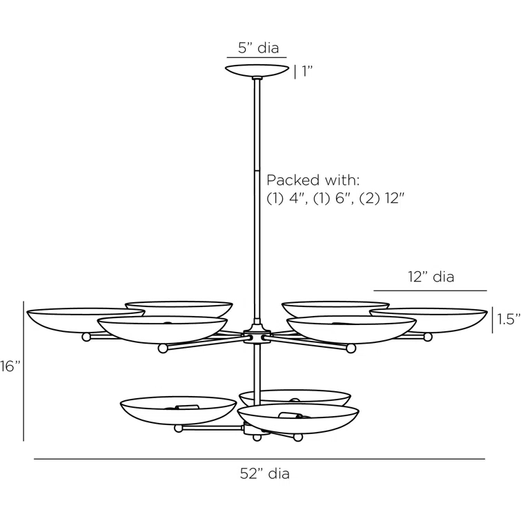 Griffith Bronze and Brass Two Tiered Outdoor Chandelier