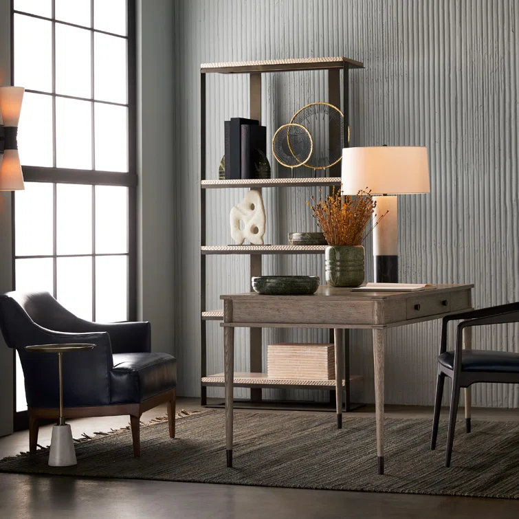Gray Wood and Iron Industrial Bookshelf