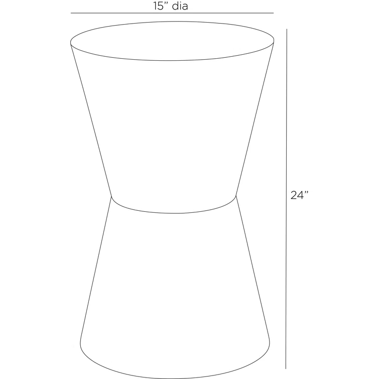 Jade Faux Marble Hourglass Accent Table