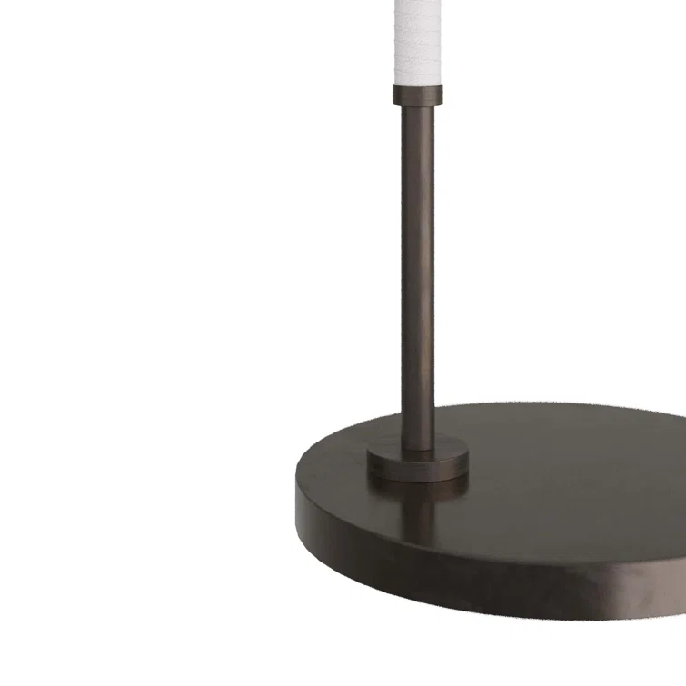 Adjustable Bronze Floor Lamp with Opal Glass Shade