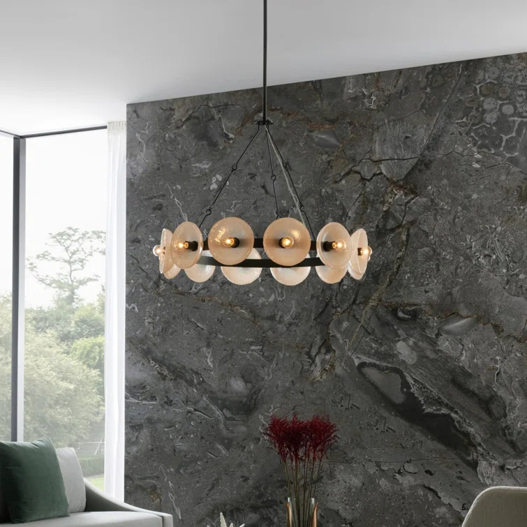 Apollo English Bronze and Glass Orb Chandelier