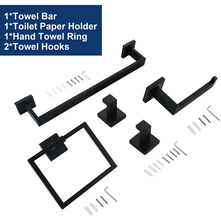 5-Piece Bathroom Hardware Set