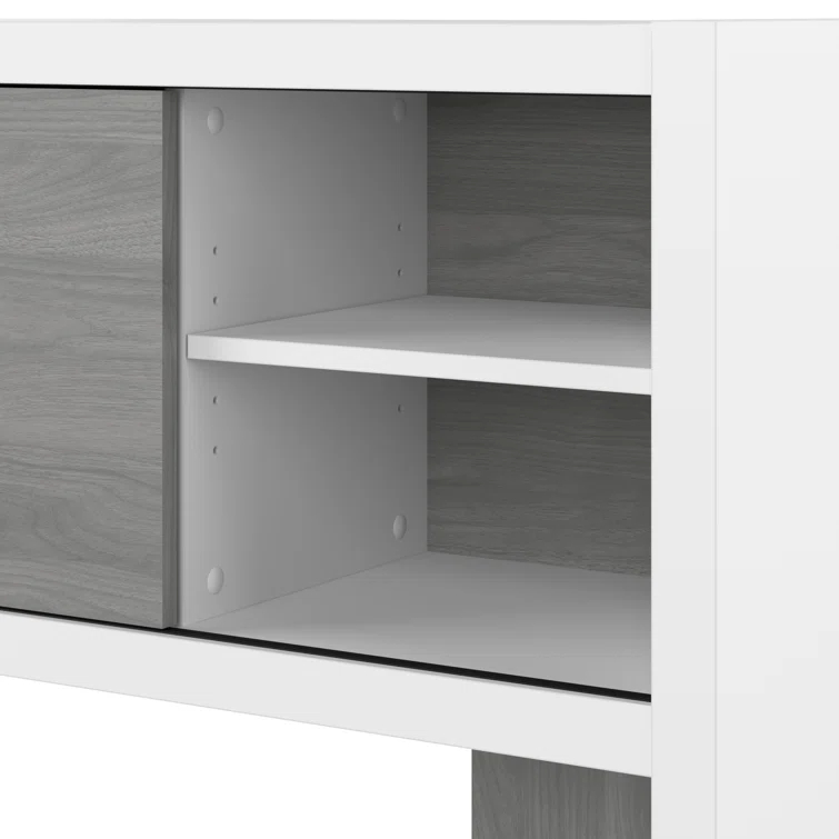 Echo 2-Piece L-Shape Computer Desk Office Set with Hutch
