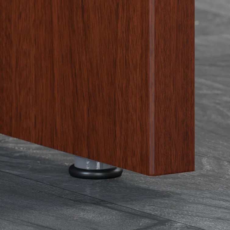 Series C Bow Front Desk with (2) 3 Drawer Mobile Pedestals